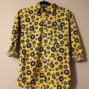 Yellow Eightball Button Up